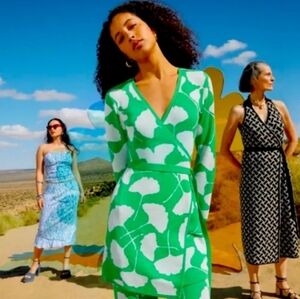 Diane Von Furstenberg V-Neck Long Sleeve Wrap Top